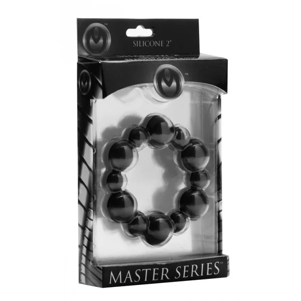 MASTER SERIES SILICONE BEADED COCK RING