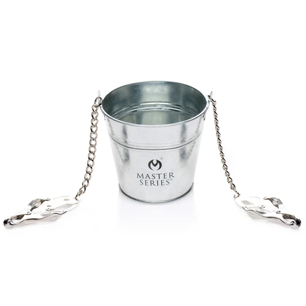 Master Series Slave Bucket With Labia & Nipple Clamps