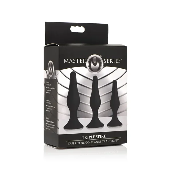 Master Series Triple Spire Tapered Silicone Anal Trainer Set of 3