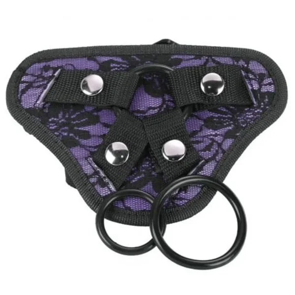 Me You Us Lace Adjustable Harness With Bullet Pocket Purple