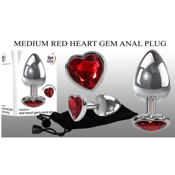 Medium Heart Gem Anal Plug by Adam & Eve