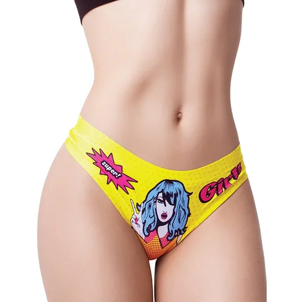Mememe Comic Fans Printed Thong Medium