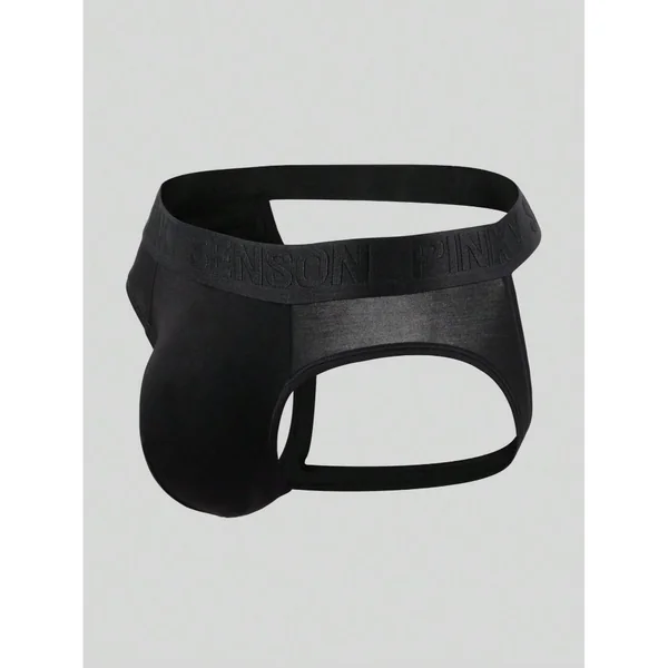 Men Letter Tape Waist Jockstrap