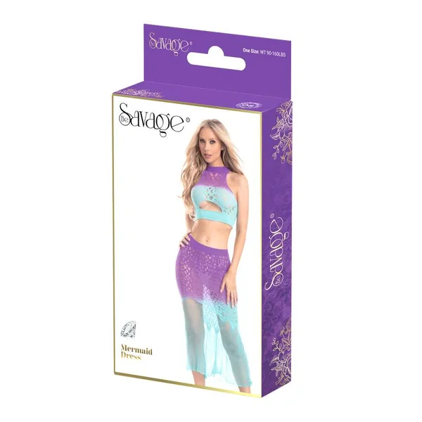 MERMAID DRESS PURPLE/BLUE