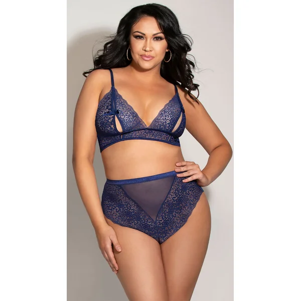 MIDNIGHT KISS 2PC BRALETTE SET NAVY Q/S