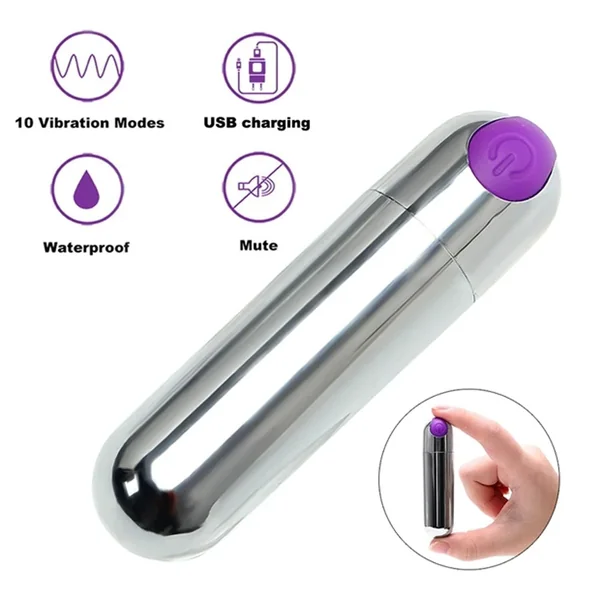 Mini Rechargeable Silver Bullet Vibe Vibrator
