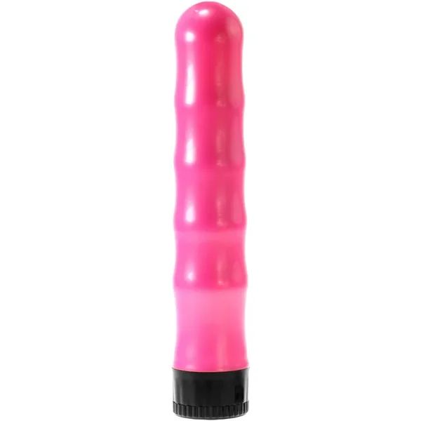 Minx Silencer Rippled Traditional Vibrator Pink 7 Inch