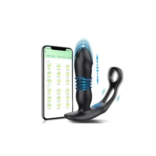 Mobile App Controlled Anal Vibrator for Men & Women Silicone Butt Plug with Remote