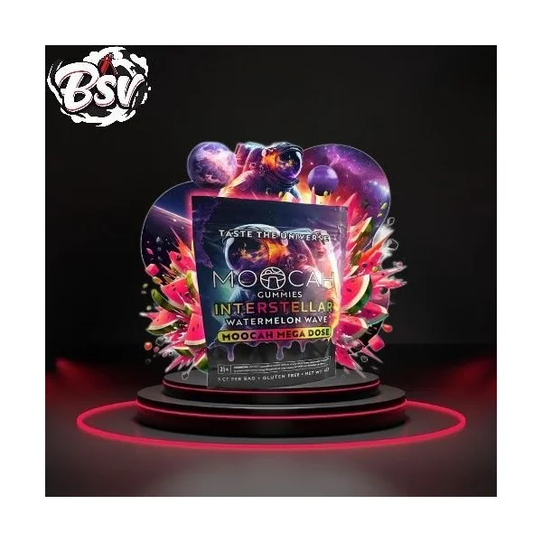 Moocah Mushroom Gummies 5ct Interstellar Watermelon Wave