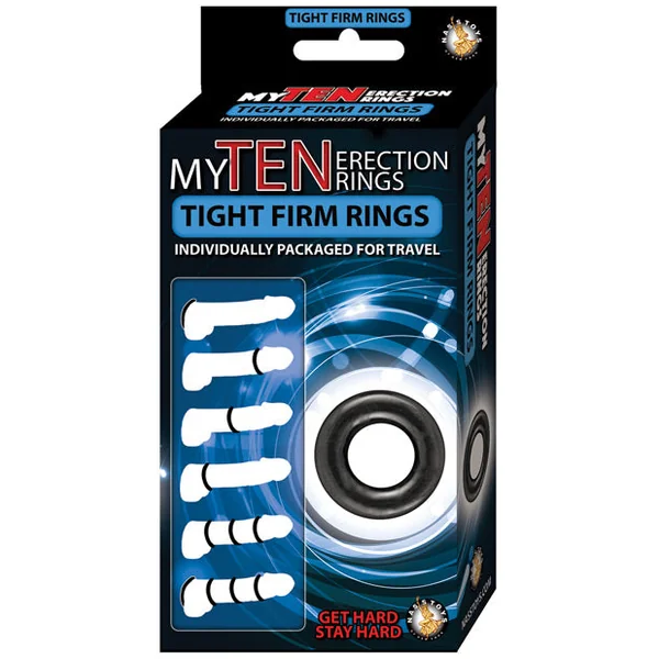 My Ten Erection Rings Tight Firm Rings - Black