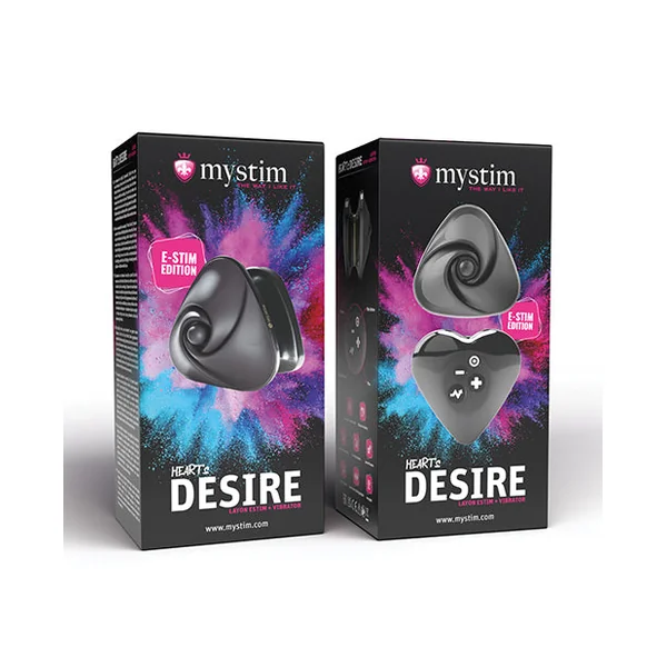 Mystim Hearts Desire eStim Layon Vibrator - Black