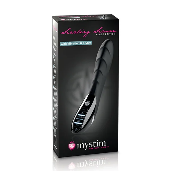 Mystim Sizzling Simon eStim Vibrator Black Edition - Black