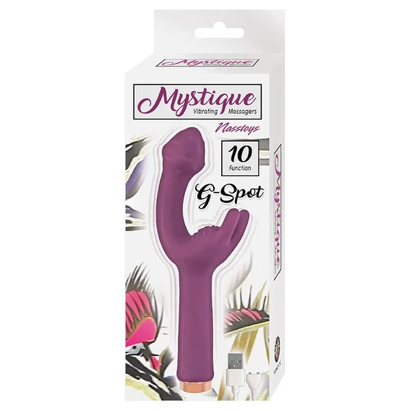 Mystique G-Spot Rechargeable Silicone Dual Stimulation Vibrator - Eggplant