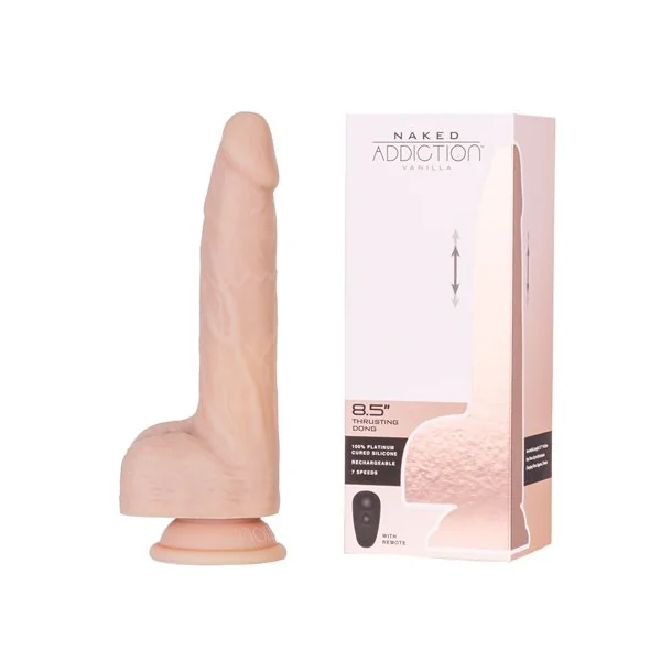NAKED ADDICTION 8.5IN MAXIMUM THRUSTING & VIBRATING DONG