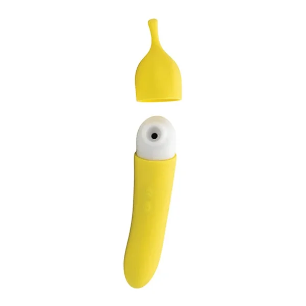 Natalie’s Toy Box Banana Cream Air Pulse & G-Spot Vibrator – Yellow