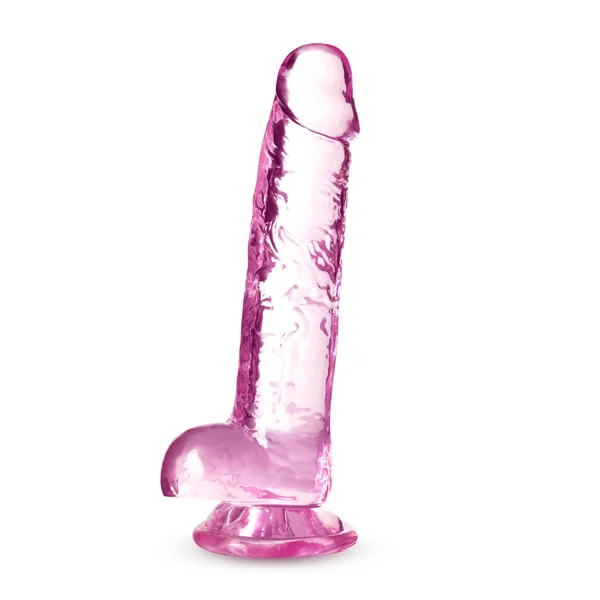 Naturally Yours - 7 Inch Crystalline Dildo - Rose