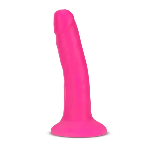 Neo Elite - 6 Inch Silicone Dual Density Cock - Neon Pink