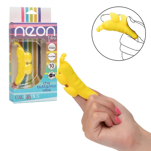 Neon Vibes The Butterfly Vibrating Rechargeable Multi-Speed Finger Vibrator