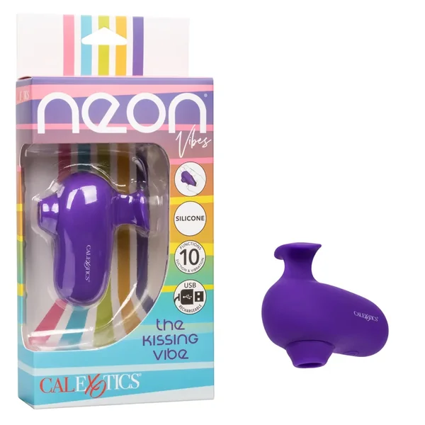Neon Vibes The Kissing Vibe Rechargeable Silicone Clitoral Stimulator