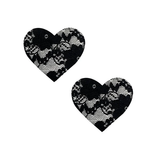 Neva Nude Lace Heart Pasties - O/s