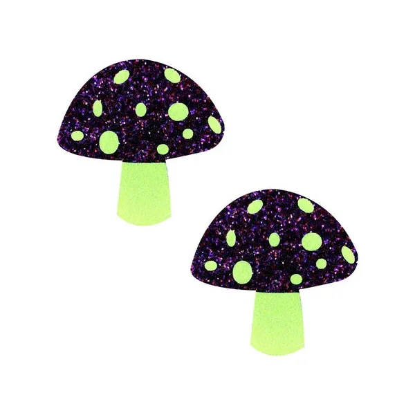 Neva Nude-Glitter Blacklight Shroom Alice Down The Rabbit Hole