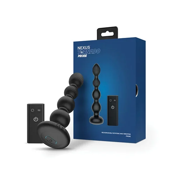 Nexus Torpedo Probe Rotating & Vibrating Butt Plug – Black