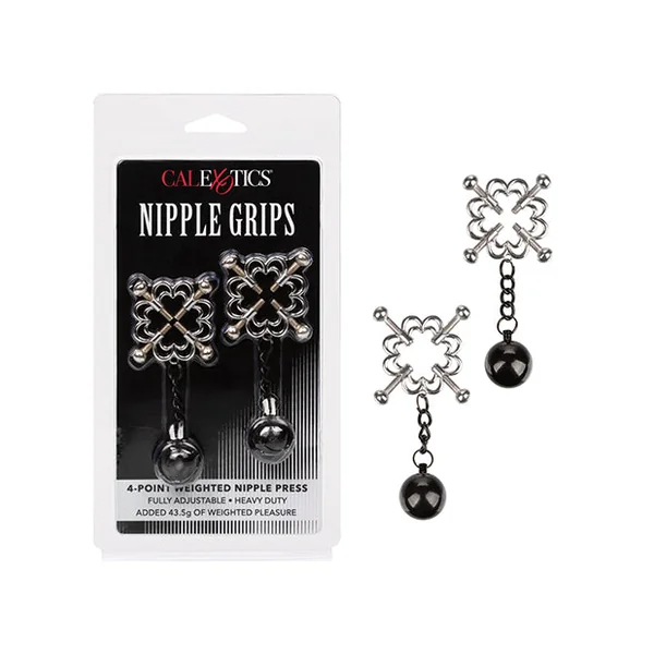 Nipple Grips 4-point Weighted Nipple Press - Silver