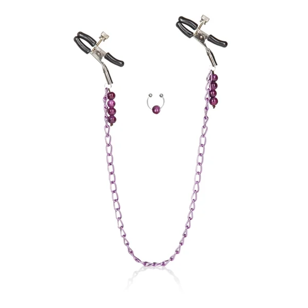 NIPPLE PLAY CLAMPS PURPLE CHAIN