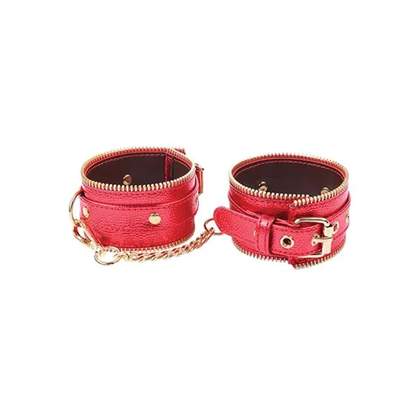 Nobu Fetish Handcuffs-Red/Gold