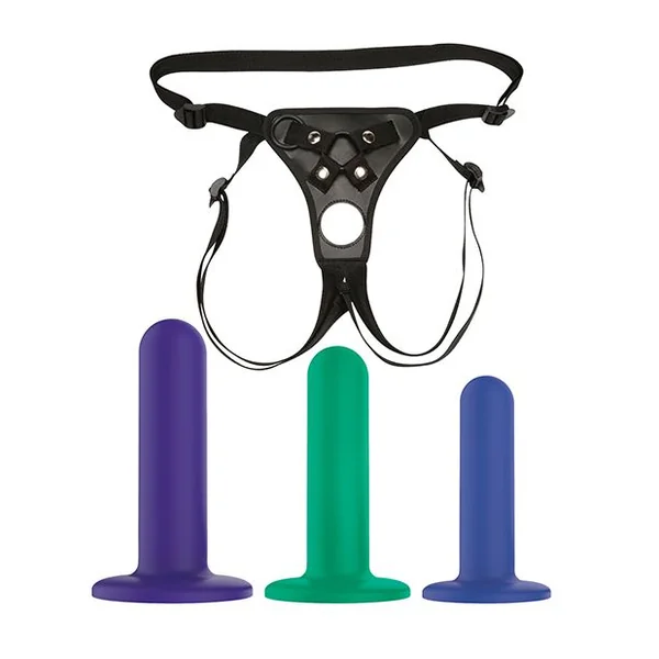 Nobu Tai Silicone Dildo Set With Adjustable Strap-On Harness