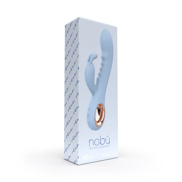 Nobü Essentials – Rëxa Silicone Dual Rabbit Vibrator – Light Blue