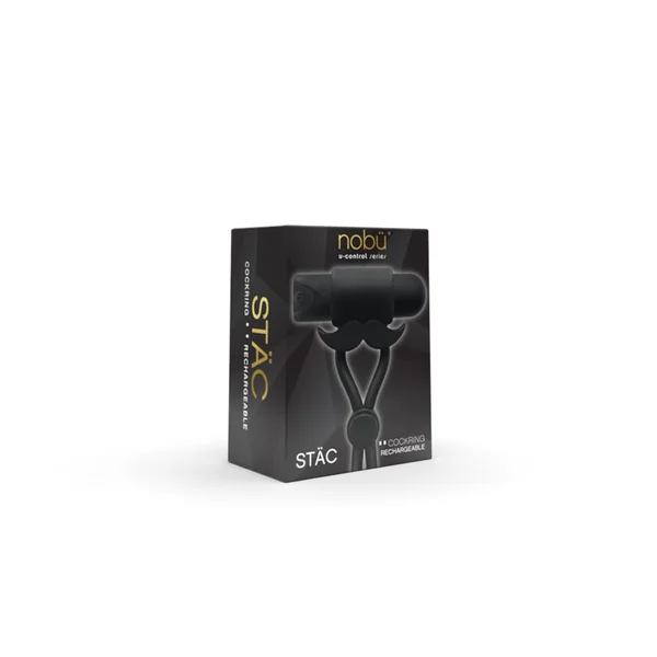 Nobü U-Control – Stäc Vibrating Mustache Cockring – Black