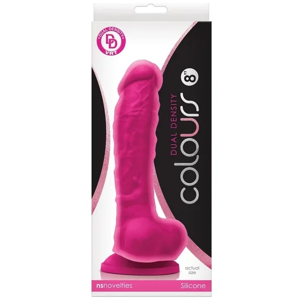 NS Novelties Colours Dual Density 8” Dildo Pink
