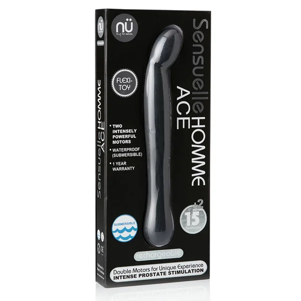 Nu Sensuelle Homme Ace Rechargeable Prostate Massager - Black