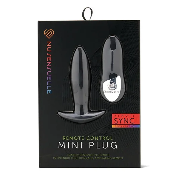 Nu Sensuelle Remote Control Rechargeable Mini Plug – Black