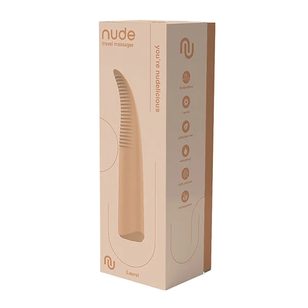 NUDE Laurel Rechargeable Travel Massager - Tan