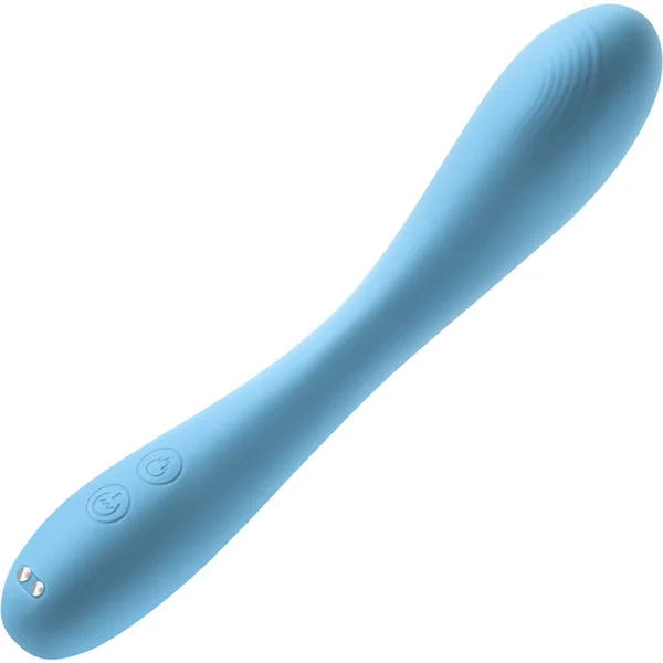 Obsessions Rhett Rechargeable Waterproof Silicone Warming G-Spot Vibrator - Blue