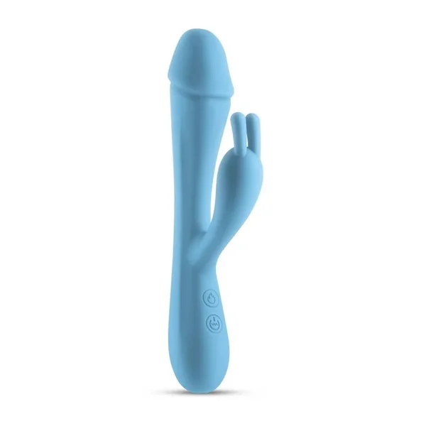 Obsessions Scarlett Rechargeable Silicone Rabbit Vibrator – Blue