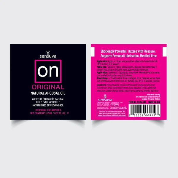 On Natural Arousal Oil Original - Single 0.01oz Ampoule Packet