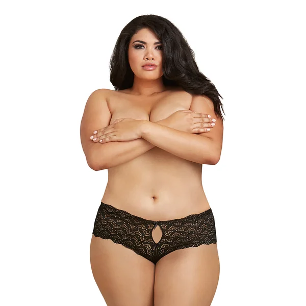 Open Back Panty - Black - 2x