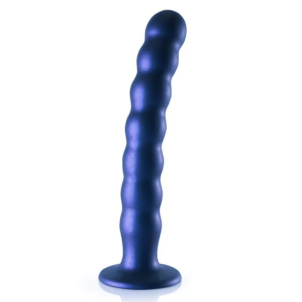 Ouch! 8" Beaded Silicone G-Spot Dildo With Suction Cup
