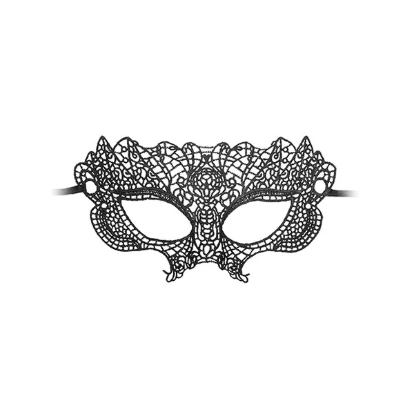 Ouch! Black and White Lace Eye Mask-Princess Black