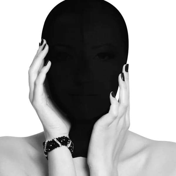 Ouch! Black & White Subjugation Sensory Deprivation Mask