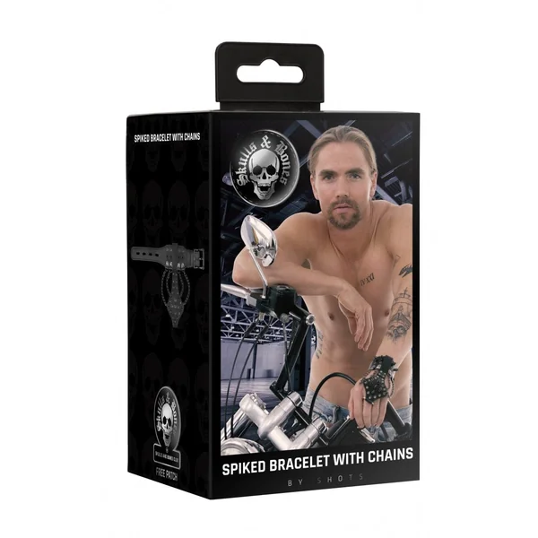 Ouch! Bracelet with Spikes and Chains