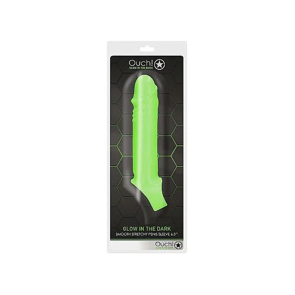 Ouch Glow Smooth Stretchy Penis Sleeve by Shots