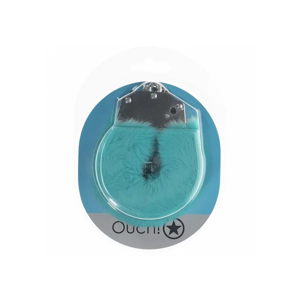OUCH! HEAVY DUTY FLUFFY HANDCUFFS – BLUE