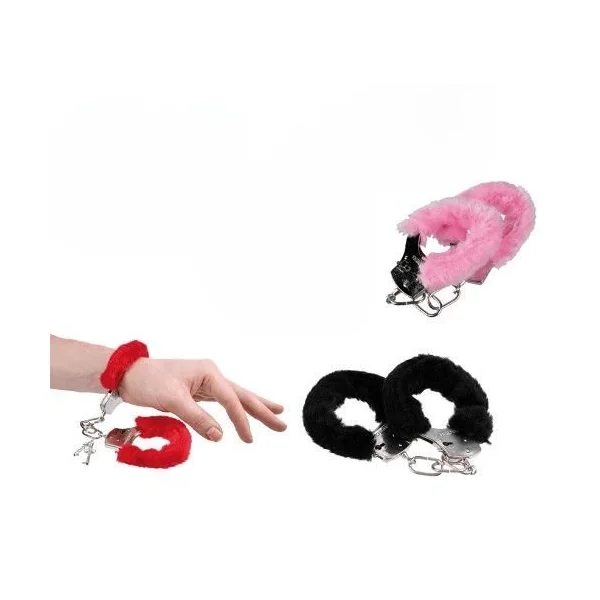 Ouch! Heavy Duty Fluffy Handcuffs Burgandy