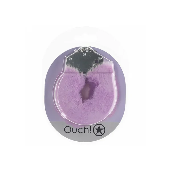 OUCH! HEAVY DUTY FLUFFY HANDCUFFS LAVENDER