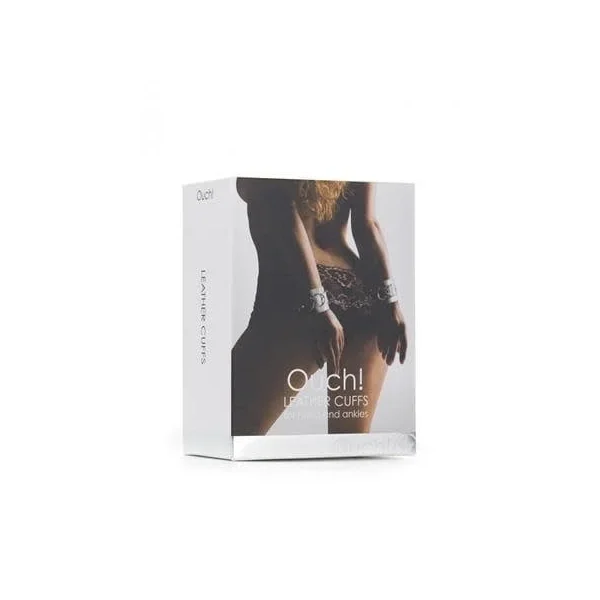 Ouch! Leather Cuffs – White