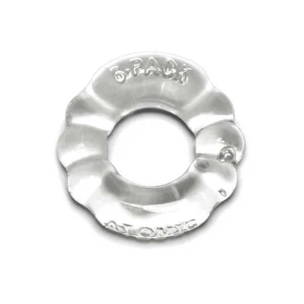 Oxballs Atomic Jock 6-Pack Shaped Cockring – Clear